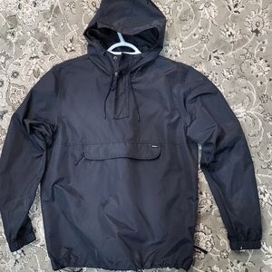 RVCA Black Hooded Windbreaker